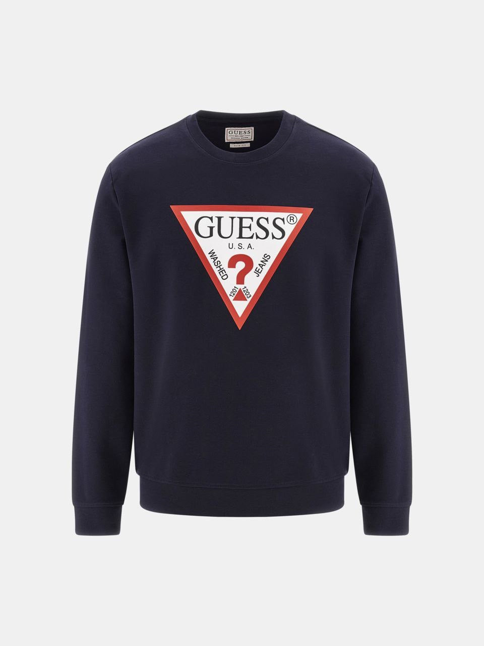 SUDADERA GUESS CON TRIÁNGULO LOGO