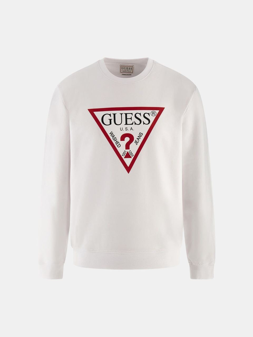 SUDADERA GUESS CON TRIÁNGULO LOGO