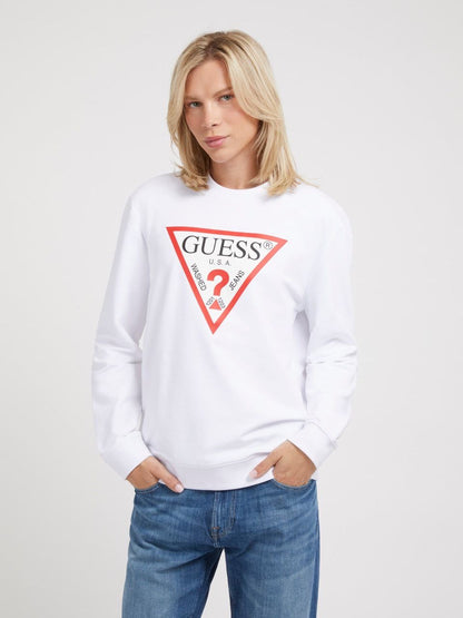 SUDADERA GUESS CON TRIÁNGULO LOGO